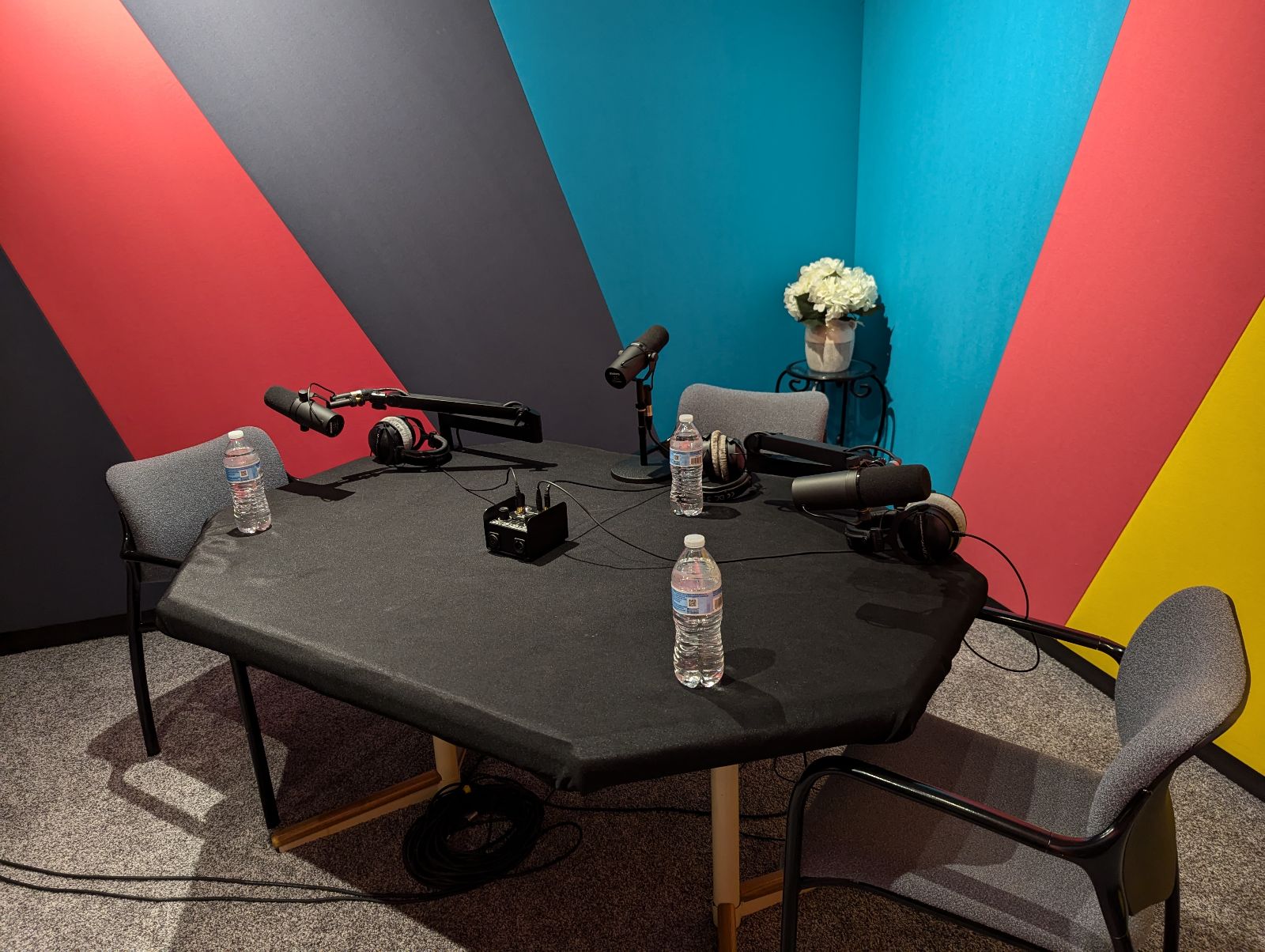 Our Podcast Studios can handle recording multiple guests in-person or connected remotely.